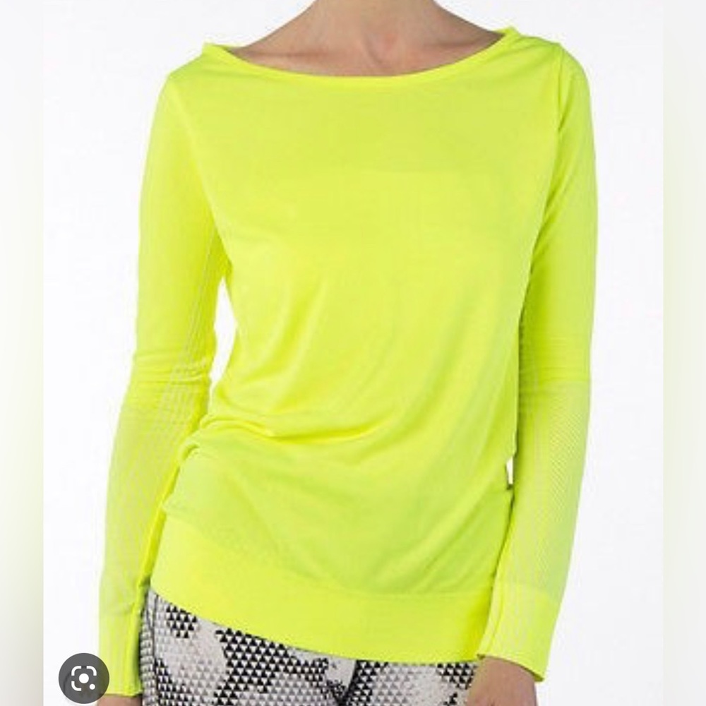 Nike neon yellow dry fit long sleeve